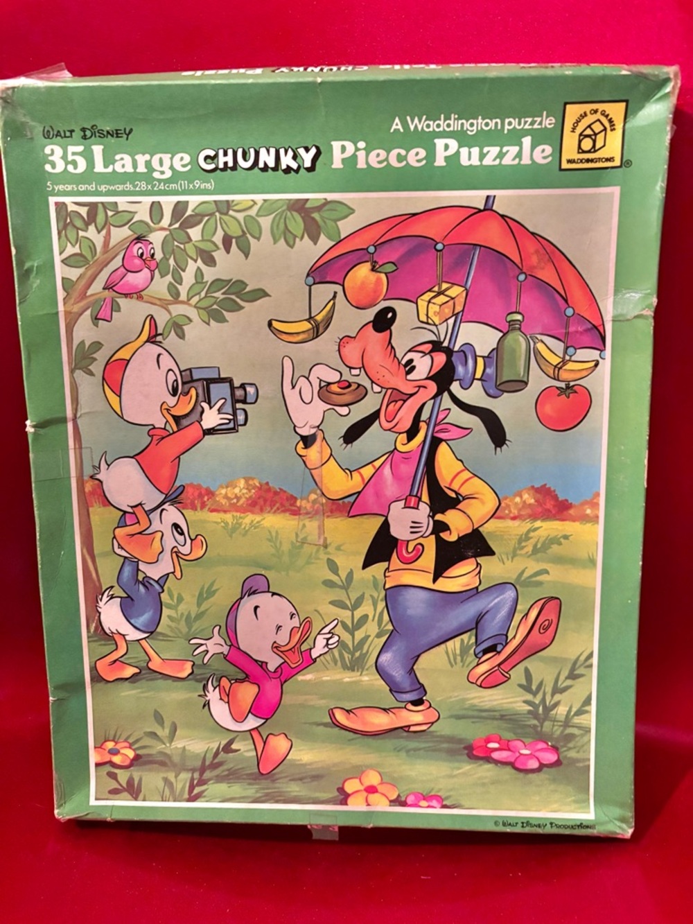 Vintage Walt Disney 35-Piece Chunky Puzzle — Goofy & Huey Dewey Louie
